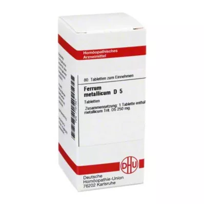 FERRUM METALLICUM D 5 comprimés, 80 pc FERRUM METALLICUM D 5 comprimés, 80 pc
