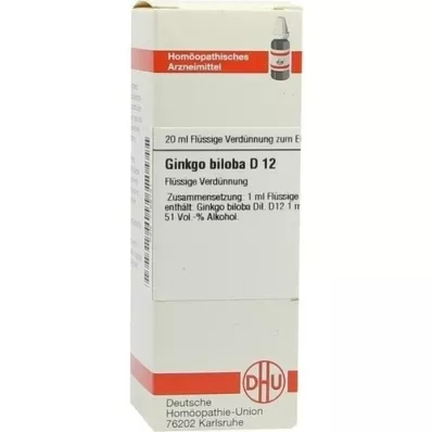 GINKGO BILOBA D 12 Dilution, 20 ml