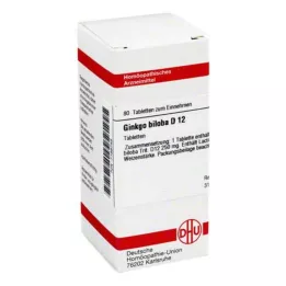 GINKGO BILOBA D 12 comprimés, 80 pc