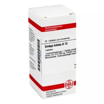 DHU Ginkgo biloba D 12 comprimés, 80 pc DHU Ginkgo biloba D 12 comprimés, 80 pc