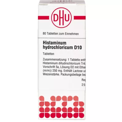 HISTAMINUM hydrochloricum D 10 comprimés, 80 pc