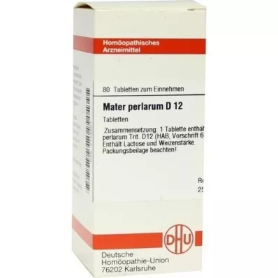 MATER PERLARUM D 12 comprimés, 80 pc