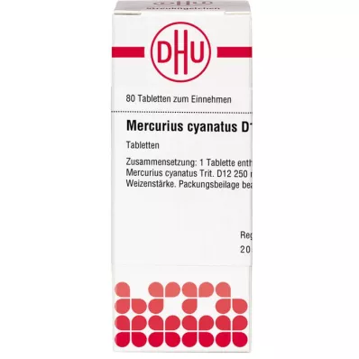 MERCURIUS CYANATUS D 12 comprimés, 80 pc
