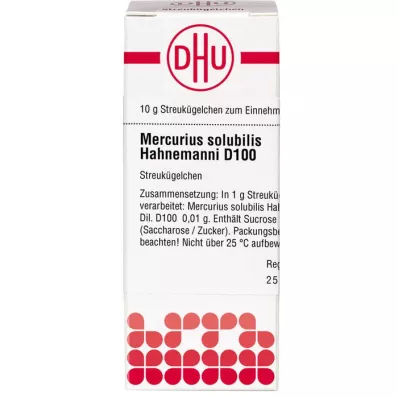 MERCURIUS SOLUBILIS Globules Hahnemanni D 100, 10 g