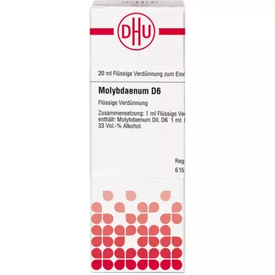 MOLYBDAENUM D 6 Dilution, 20 ml