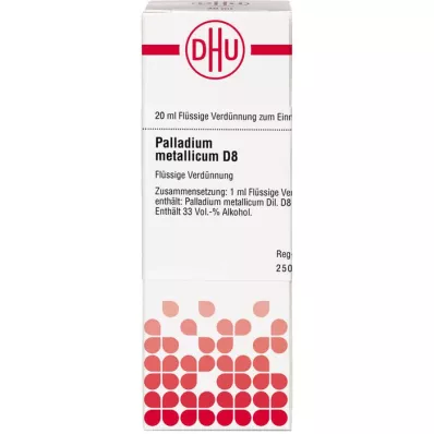 PALLADIUM METALLICUM D 8 Dilution, 20 ml