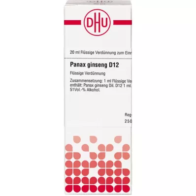 PANAX GINSENG D 12 Dilution, 20 ml