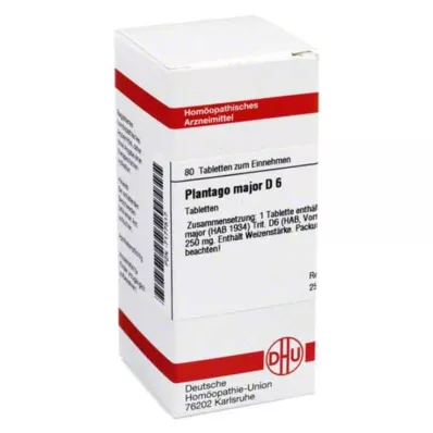 PLANTAGO MAJOR D 6 comprimés, 80 pc