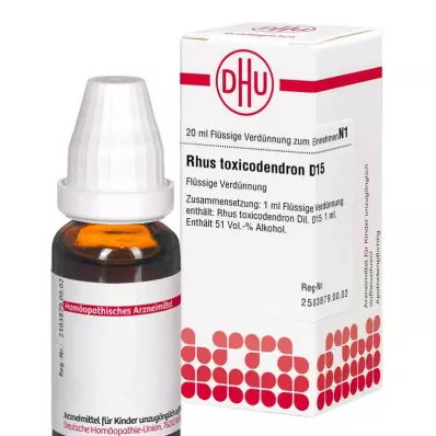 RHUS TOXICODENDRON D 15 Dilution, 20 ml