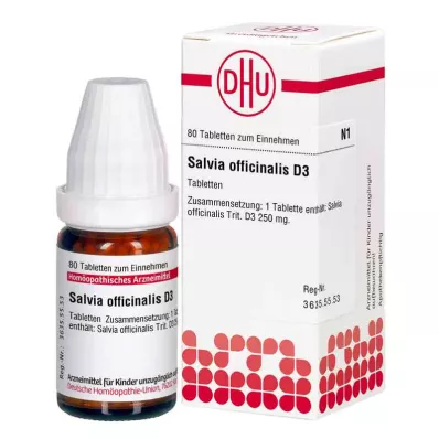 Comprimés Salvia Officinalis D3 (80 pièces)