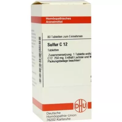 SULFUR Comprimés C 12, 80 pc