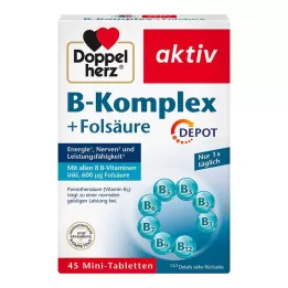 DOPPELHERZ Comprimés de complexe B + acide folique, 45 comprimés