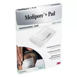 MEDIPORE+Pad 3M 10x15cm 3569NP pansement, 5 pces