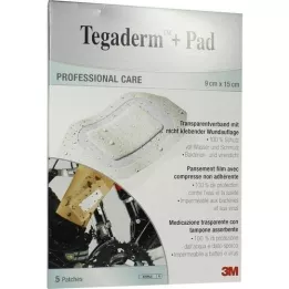 TEGADERM 3M Plus Pad 9x15 cm pansement prêt à lemploi.3589NP, 5 pces