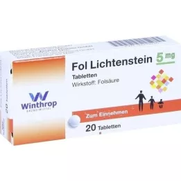 FOL Lichtenstein 5 mg comprimés, 20 pcs