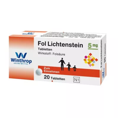 Fol Lichtenstein 5 mg comprimés, 20 pc