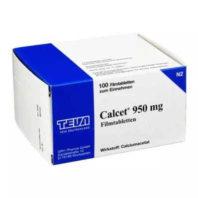 Calcet 950 mg comprimés pelliculés, 100 pc Calcet 950 mg comprimés pelliculés, 100 pc