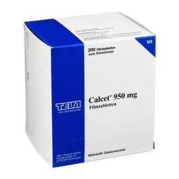 Calcet 950 mg comprimés pelliculés, 200 pc