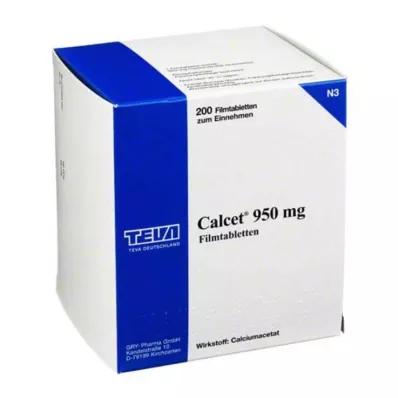 Calcet 950 mg comprimés pelliculés, 200 pc Calcet 950 mg comprimés pelliculés, 200 pc