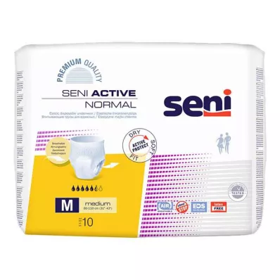 SENI Slip dincontinence Active Normal Usage unique M, 10 pièces