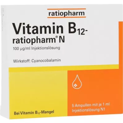 VITAMIN B12-RATIOPHARM N ampoules, 5X1 ml