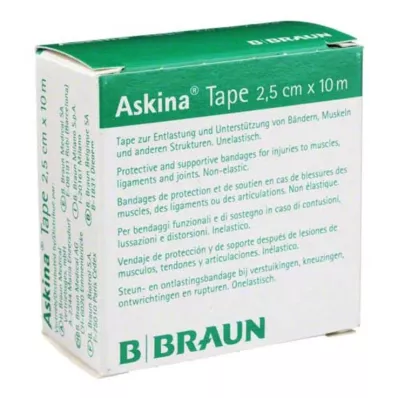 Askina Tape Plâtre 10mx2,5cm blanc inélastique, 1 pièce Askina Tape Plâtre 10mx2,5cm blanc inélastique, 1 pièce