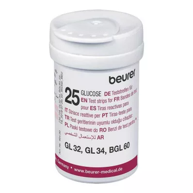 BEURER Bandelettes de test de la glycémie GL32/GL34/BGL60, 50 pièces BEURER Bandelettes de test de la glycémie GL32/GL34/BGL60, 50 pièces