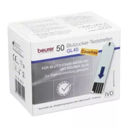 BEURER Bandelettes de test de la glycémie GL40, 50 pièces
