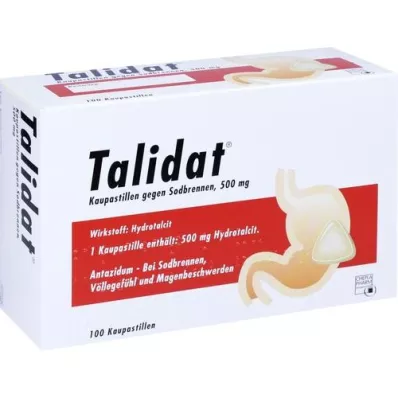 TALIDAT Pastilles à mâcher contre les brûlures destomac, 100 pces