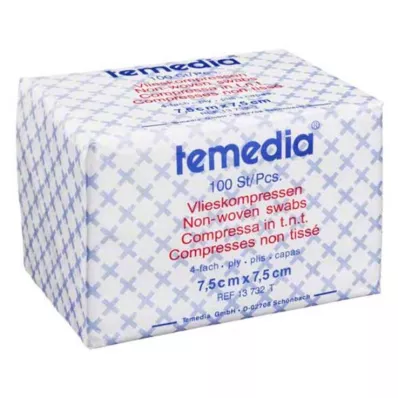 Compresses polaires 7,5x7,5 cm non stériles 4 fois, 100 pièces
