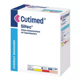 CUTIMED Pansement mousse Siltec 10x20 cm non adhérent, 12 pces