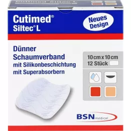 CUTIMED Siltec L pansement mousse 10x10 cm, 12 pces