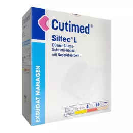 CUTIMED Siltec L pansement mousse 10x10 cm, 12 pces