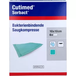 CUTIMED Compresses absorbantes Sorbact 10x10 cm, 6 pces