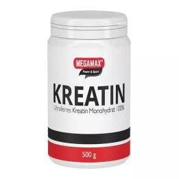 KREATIN MONOHYDRAT Poudre 100% Megamax, 500 g