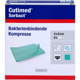 CUTIMED Compresses Sorbact 4x6 cm, 6 pces