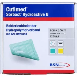 CUTIMED Sorbact Hydroactive B Gel-V.7x8,5 cm adhésif, 12 pces