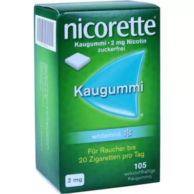 NICORETTE Gomme à mâcher 2 mg menthe blanche, 105 pces