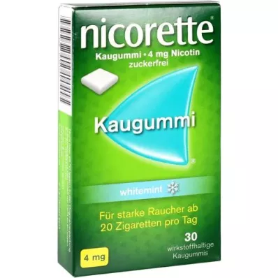 NICORETTE Gomme à mâcher 4 mg menthe blanche, 30 pces