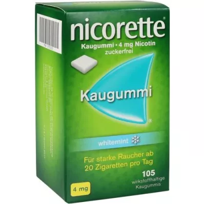 NICORETTE Gomme à mâcher 4 mg menthe blanche, 105 pces