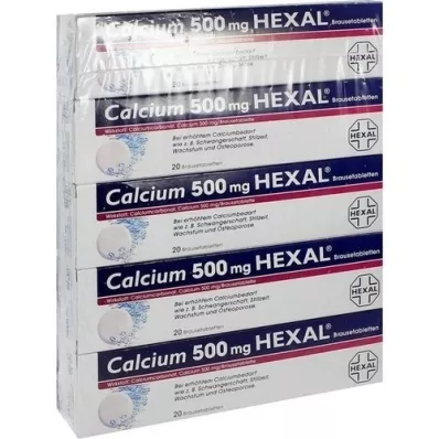 CALCIUM 500 HEXAL Comprimés effervescents, 100 pc