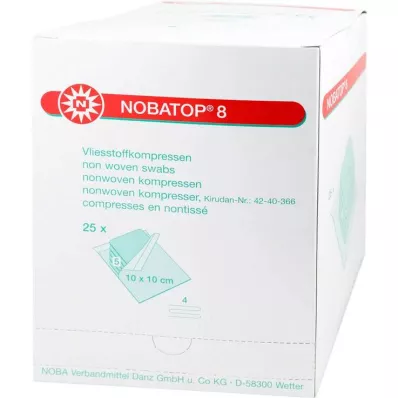NOBATOP 8 Compresses 10x10 cm stériles, 25X5 pces NOBATOP 8 Compresses 10x10 cm stériles, 25X5 pces