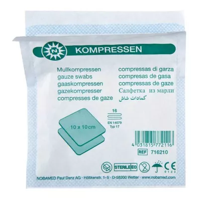 Compresses de gaze 10x10cm 16-fa, 35X2 pc Compresses de gaze 10x10cm 16-fa, 35X2 pc