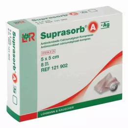 SUPRASORB Compresse dalginate calcique A+Ag 5x5 cm, 8 pces