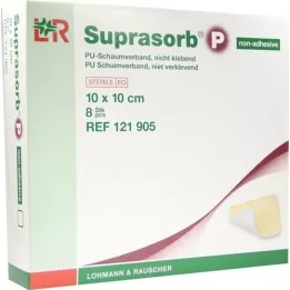 SUPRASORB P PU-V.mousse non adhésive 10x10 cm, 8 pces