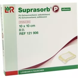 SUPRASORB P PU-Mousse autocollante 10x10 cm, 8 pces