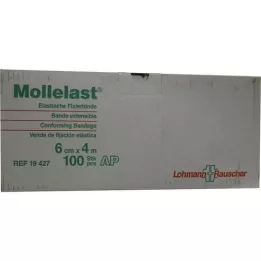 MOLLELAST Bandes 6 cmx4 m blanc en vrac, 100 pces