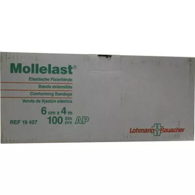 MOLLELAST Bandes 6 cmx4 m blanc en vrac, 100 pces