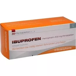 IBUPROFEN Hemopharm 400 mg comprimés pelliculés, 50 pc