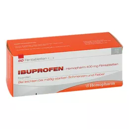 IBUPROFEN Hemopharm 400 mg comprimés pelliculés, 50 pc